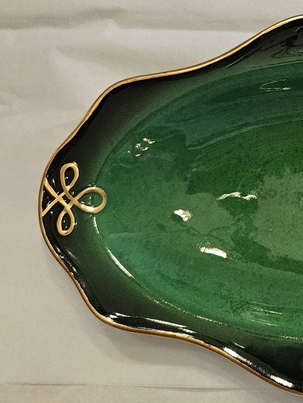 "Royal Green" Carltonware Serving/Trinket Dish - Picture 4 of 8